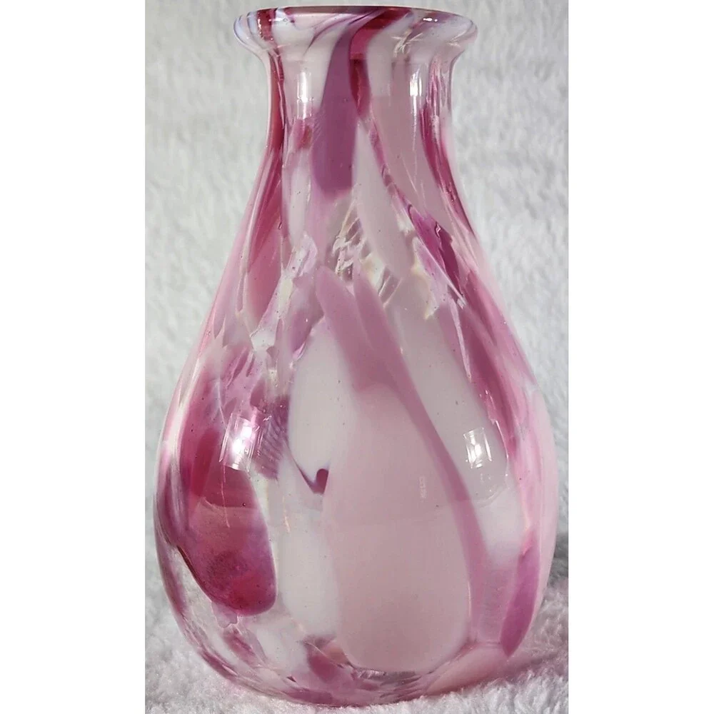 Blown Glass Vase, Home Decor, Collectible, Display Art, Colorful Display, Accent